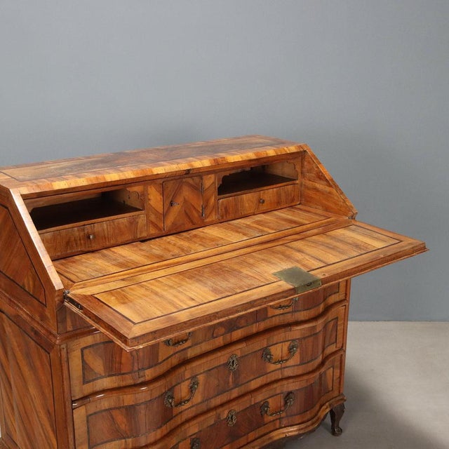 Baroque Walnut Drop-Leaf Cabinet For Sale - Image 3 of 14