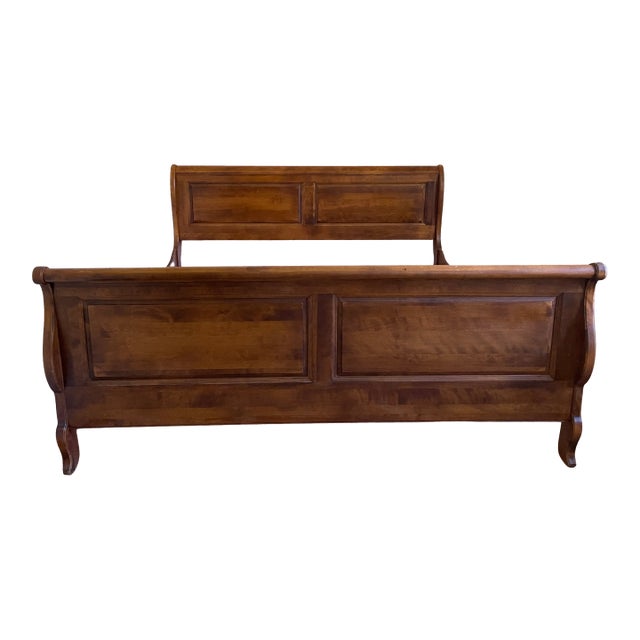 Ethan Allen Country French Sleigh Bed King For Sale