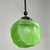 Swedish Green Uranium Glass and Burnished Brass Pendant from Böhlmarks, 1930s For Sale - Image 9 of 18