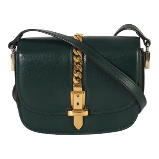 Dark Green Calfskin Mini Sylvie 1969 Bag For Sale