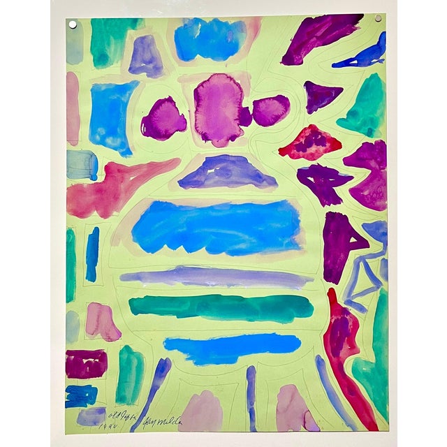 Jay Milder, Abstract Expressionist Landscape Jay Milder Rhino Horn Painting American Pop Art, 1990 For Sale In Miami - Image 6 of 7