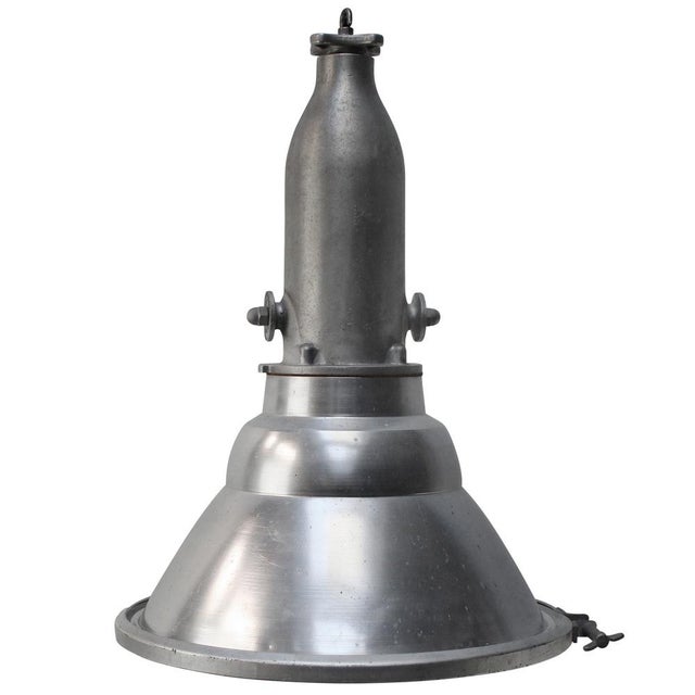 Gray Vintage Industrial Belgian Pendant Light by DAB For Sale - Image 8 of 8