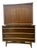 60s Mid-Century Modern Walnut Curved Highboy Dresser by Young Manufacturing . For Sale