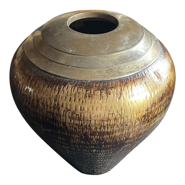 Early 20th Century Metal Vase For Sale