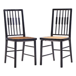 Michael Taylor for Baker Mid Century Dining Chairs - Pair For Sale