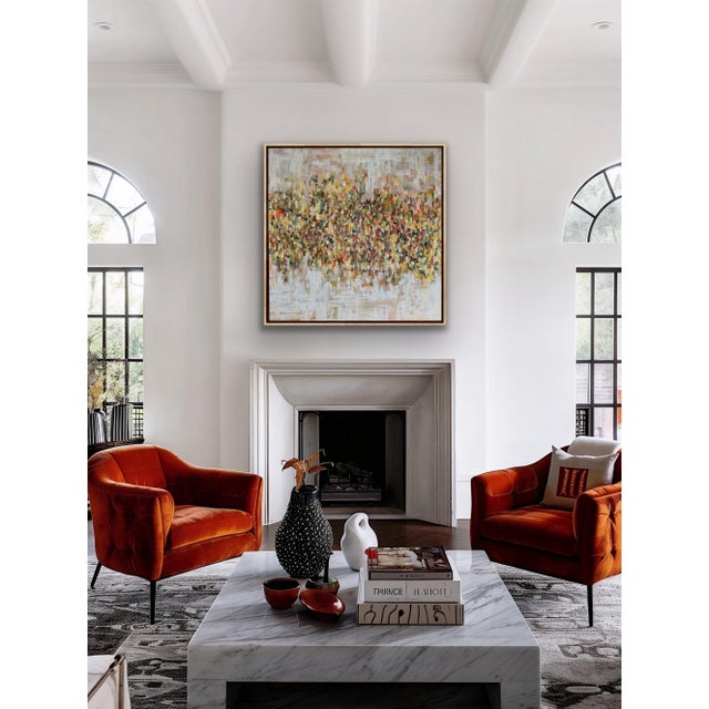 Wood Framed Abstract Painting Titled Pixelvision by Pamela Harmon For Sale - Image 7 of 12