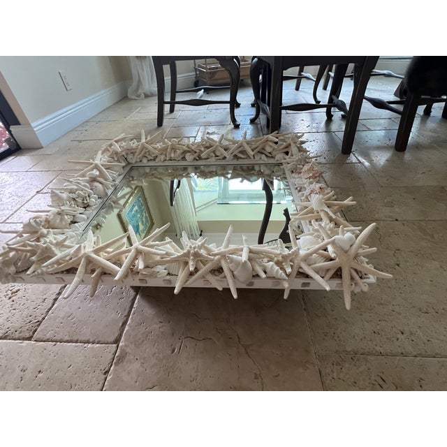 Starfish Wall Mirror - Designed by Cheryl P. Kohloff Dimensions: Seashell Encrusted Frame 27”h x26”w Dimensions: Beveled...
