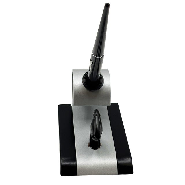 Art Deco 1930s Streamline Art Deco Chrome & Iron Pelican Fountain Pen Holder by Esterbrook For Sale - Image 3 of 13