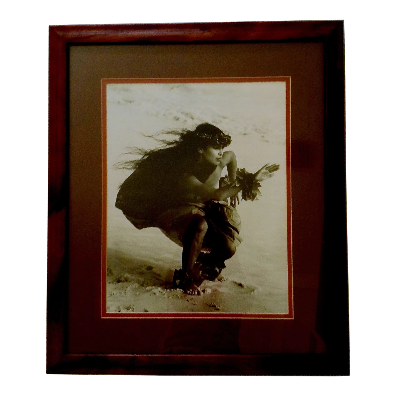 Vintage Framed Hula Kahico Print by Kim Taylor Reece | Chairish