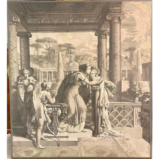 Grisaille artworks from the psyche´ series manufactured by Dufour, Paris, after designs by Merry-Joseph Blondel and Louis...