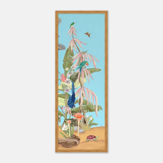 Palm Beach Paradise by Allison Cosmos, Set of 3, in Gold Framed Paper, Large Art Print For Sale In Austin - Image 6 of 9