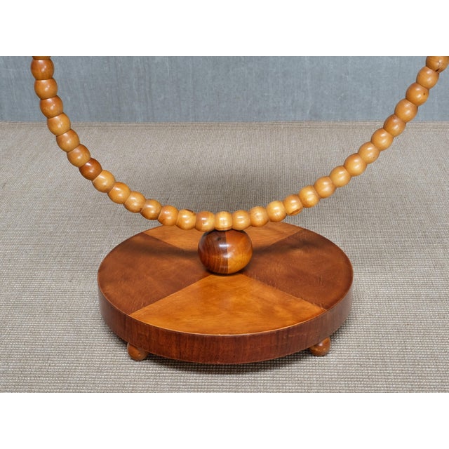 Swedish Modern Sculptural Floor Lamp with Table & Turned Orb Arm, Late 1930s For Sale - Image 11 of 14