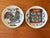 Late 20th Century Small Decorative Americana Ceramic Coasters, a Pair For Sale - Image 6 of 6