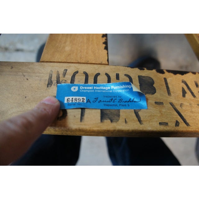 Late 20th Century Drexel Heritage Woodbriar Square Oak Side Accent Tables - a Pair For Sale - Image 9 of 12