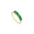 Contemporary Solid Gold Emerald Half Square Eternity Band Ring Size 5 For Sale - Image 3 of 11