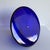 Glass Vintage Hand Blown Conical Cobalt Blue Glass Vase For Sale - Image 7 of 10