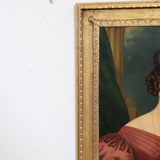 Unknown, Portrait of a Young Woman, Oil Painting on Canvas, Framed For Sale - Image 6 of 16