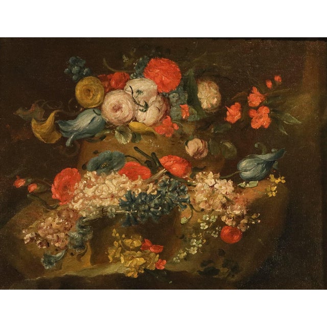 Antoine Monnoyer, Il Giovane, Still Lifes of Flowers, 1720, Oil on Canvases, Set of 2 For Sale - Image 10 of 14