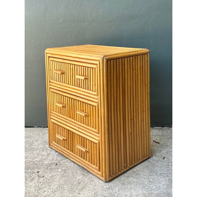 Vintage Stacked Rattan Chest of Drawers For Sale In West Palm - Image 6 of 12
