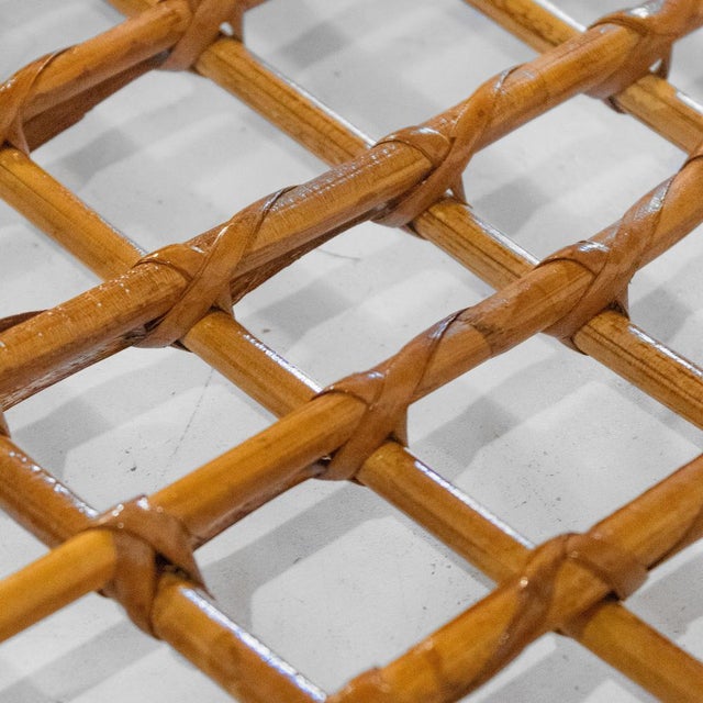 Brown Mid-Century Modern Italian Bamboo and Rattan Coat Rack, 1960s For Sale - Image 8 of 12