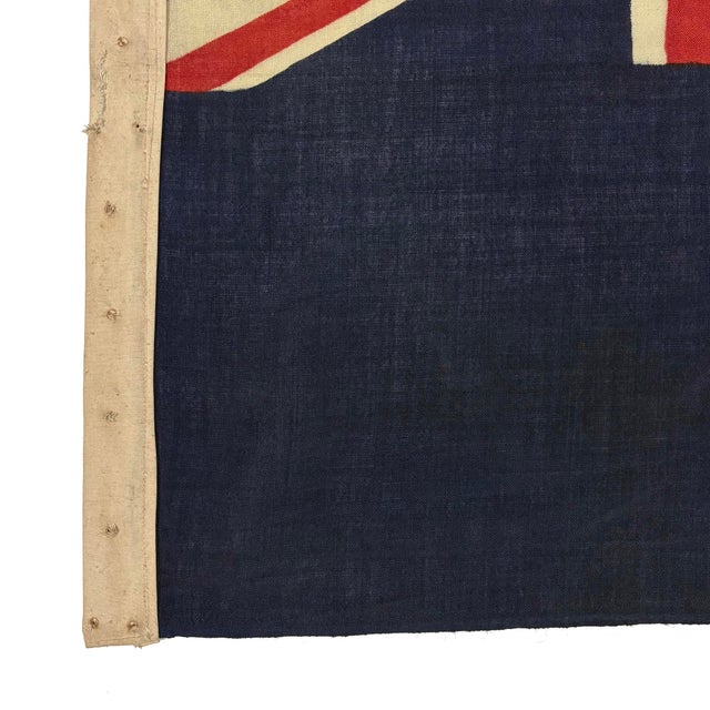 Vintage Wool Union Jack Flag, British Blue Ensign For Sale - Image 4 of 5