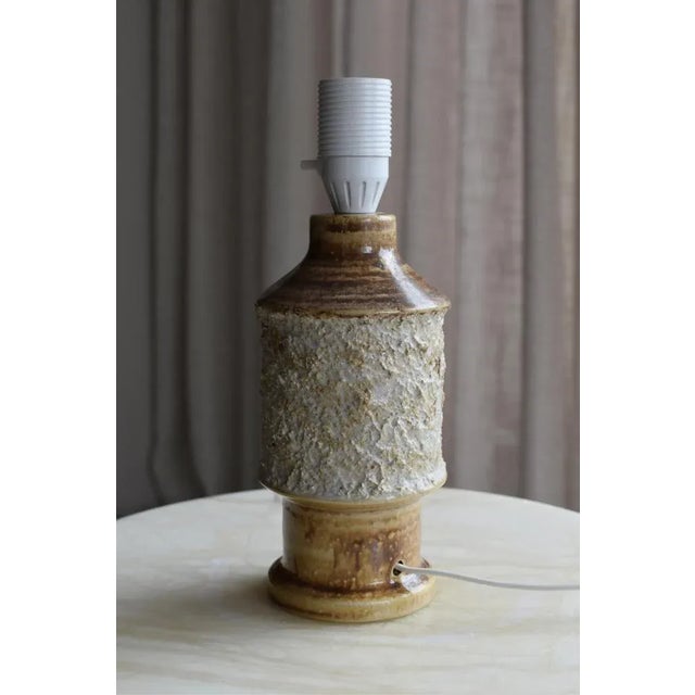 Mid-Century Modern Ceramic Table Lamp by Bruno Karlsson for Ego Ateljé For Sale - Image 3 of 6