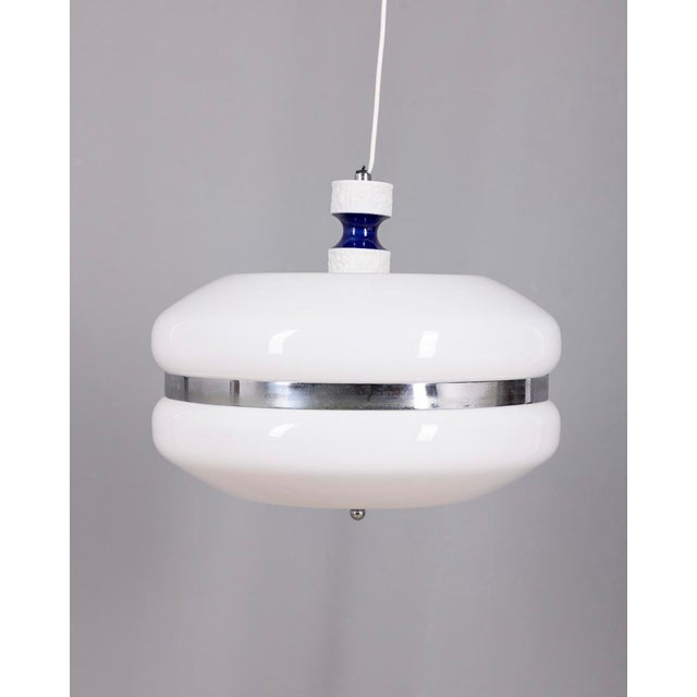 Vintage Italian White Plastic Pendant, 1970s For Sale - Image 10 of 10