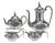 Antique 19th Century Dutch Chinoiserie Style Tea and Coffee Service by J.M. Van Kempen & Zonen, Set of 4 For Sale