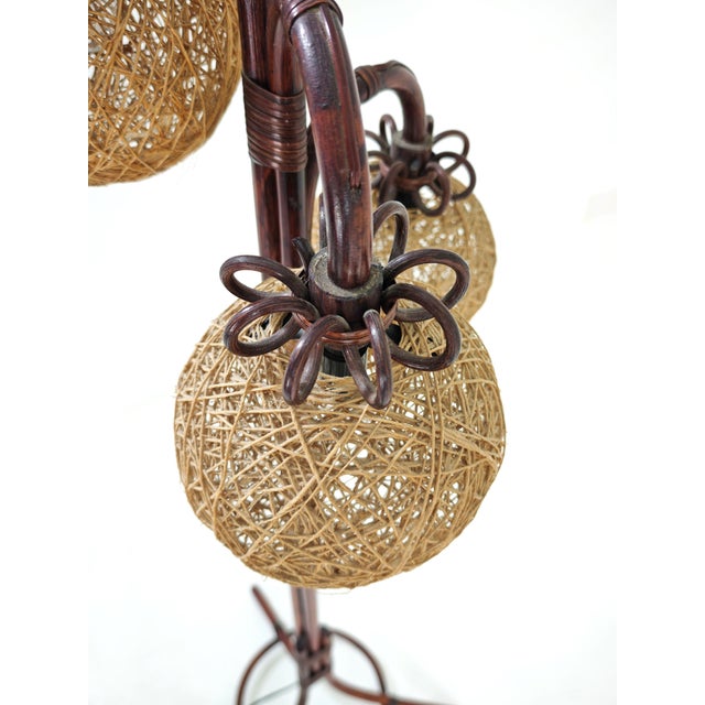 Mid-Century Modern Floor Lamp in Bamboo, Rattan and Rope, Italy, 1960s For Sale - Image 16 of 18