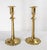 Queen Anne 18th Century Pair of English Brass Queen Anne Candlesticks With Petal Base For Sale - Image 3 of 13