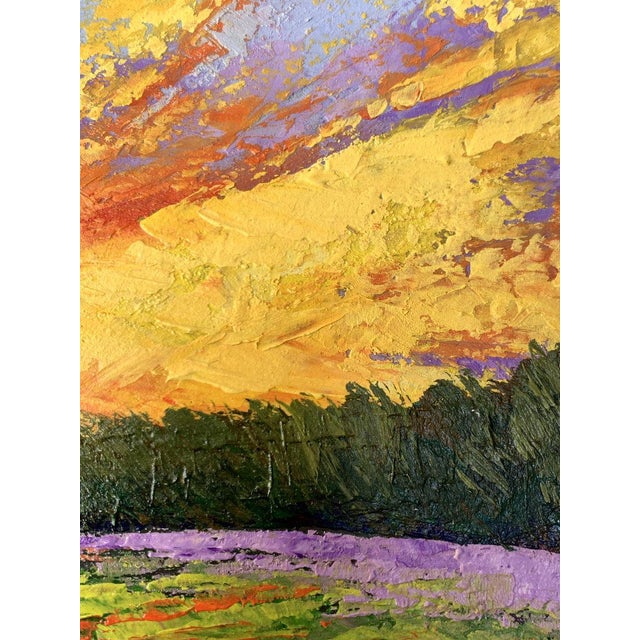 Oil Painting Watching the Sunset in the Field v. Zadorozhnya For Sale - Image 11 of 12