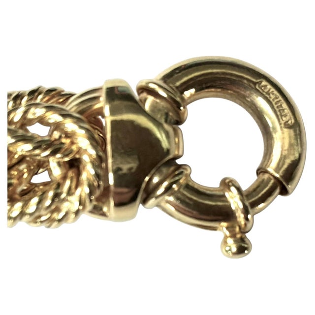 Vintage Italian 14k Gold Woven Link Necklace and Bracelet Set For Sale - Image 16 of 18