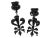 Gothic Vintage Gothic Revival Style Wrought Iron Candle Holders - Set of 2 For Sale - Image 3 of 8
