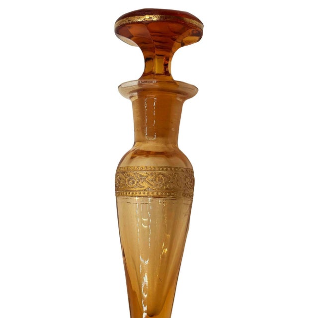 1920s Art Deco Peach Glass Perfume Bottle W/ Stopper by Steuben Aurene for Devilbiss For Sale In Los Angeles - Image 6 of 8