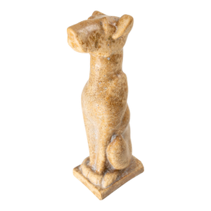 19th or 20th Century Egyptian Revival Faience Type Pottery Figure of a Seated Dog