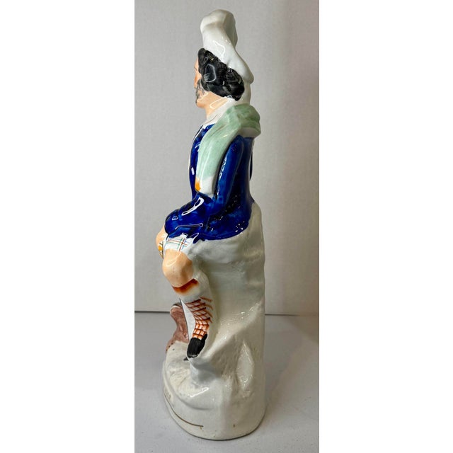 White Impressive Size! Staffordshire Lion Slayer Antique Figurine From England - Circa 1860 For Sale - Image 8 of 12