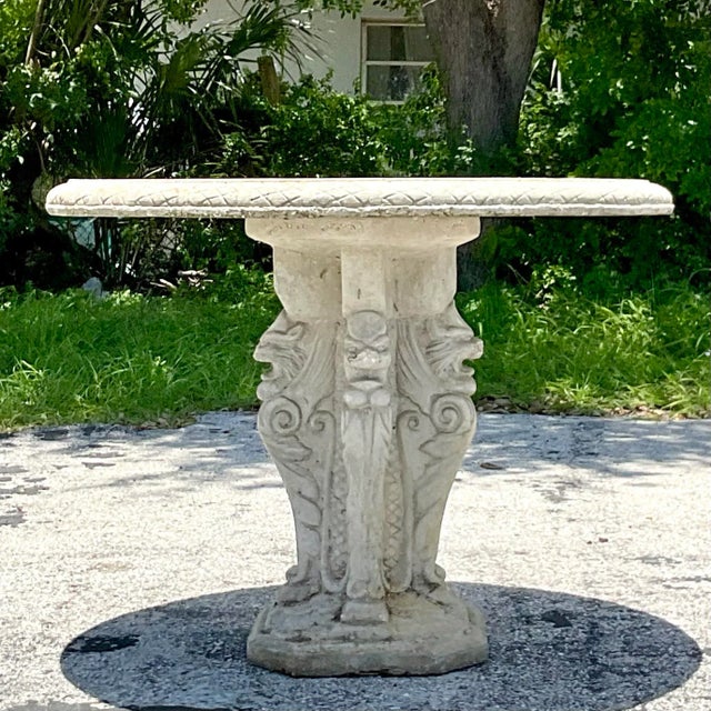 Late 20th Century Vintage Coastal Cast Concrete Grotto Table For Sale - Image 5 of 5
