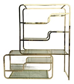 Example of Polished Brass Finish Shelving