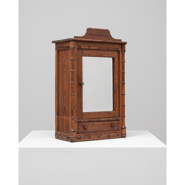 French 1900s French Mini French Faux Bamboo Armoire For Sale - Image 3 of 18