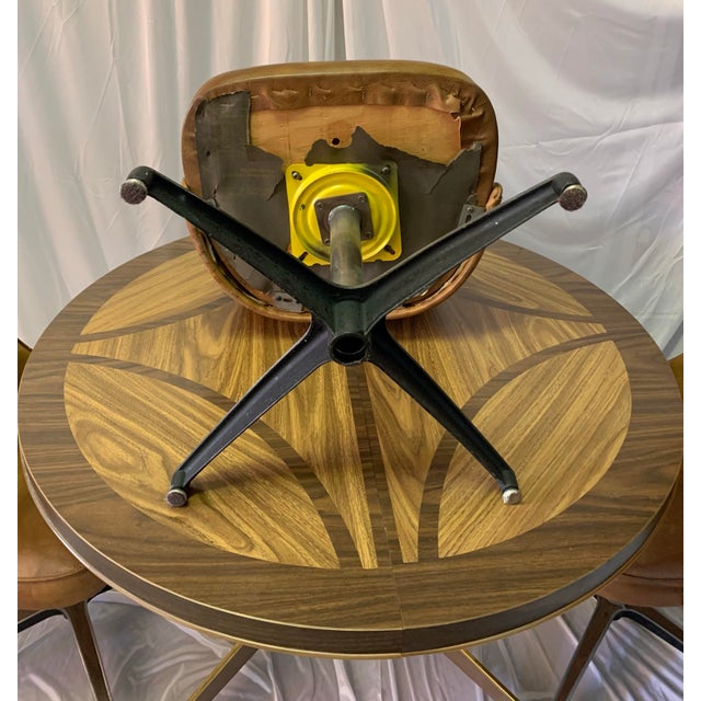 Plastic Vintage Douglas Furniture Company Formica Dining Table & 3 Steel/Vinyl Chairs For Sale - Image 7 of 12