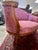 French 1900-1909 Turn of the Century French Walnut Settee Mauve Rose For Sale - Image 3 of 7