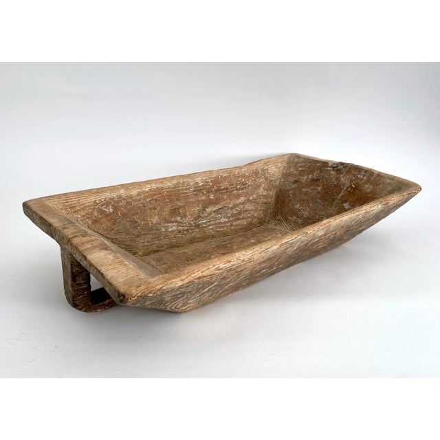 Rustic Turkish Dough Bowl W/ Handle For Sale - Image 10 of 10