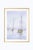 Sailboat wall art featuring three minimalist boats resting on calm water with soft reflections and muted coastal tones....