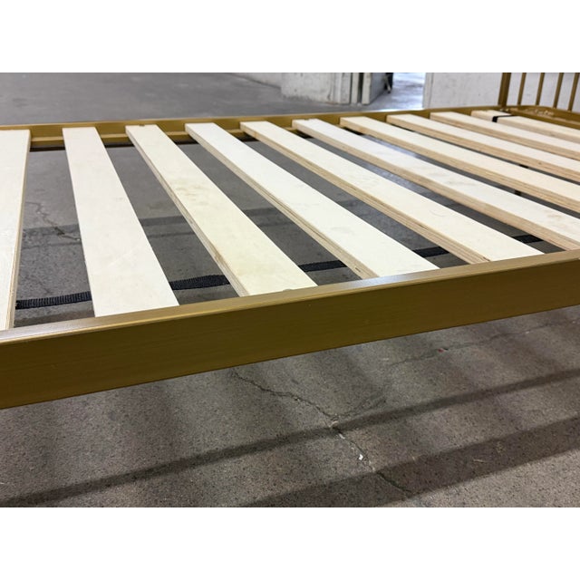 Crate & Barrel Wembley Kids Twin Antique Brass Bed For Sale - Image 11 of 12