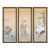 Showa to Early Heisei Era Japanese Silk Scroll Paintings by Jin, Set of 3 in Original Case For Sale