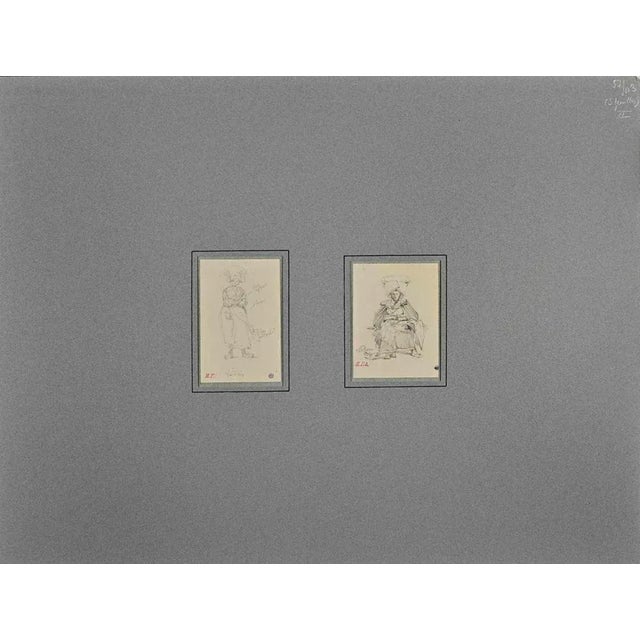 The Maid Portraits is a drawing in pencil on paper realized by Léon Morel-Fatio in the 19th Century. Monogrammed on the...