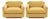 Mid-Century Modern Lounge Chairs Walnut Base Chenille Fabric - Set of 2 For Sale