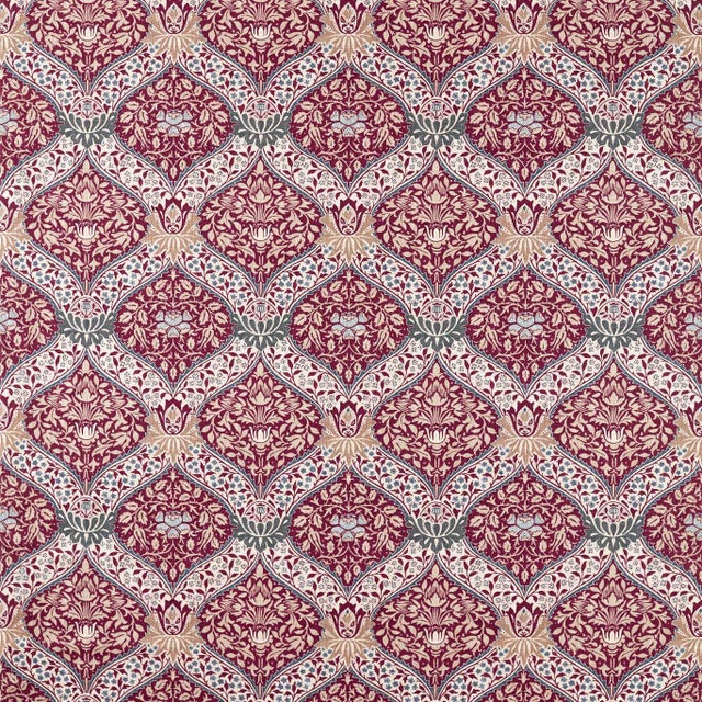 Morris & Co. Norbury Fabric in Madder - a sample For Sale