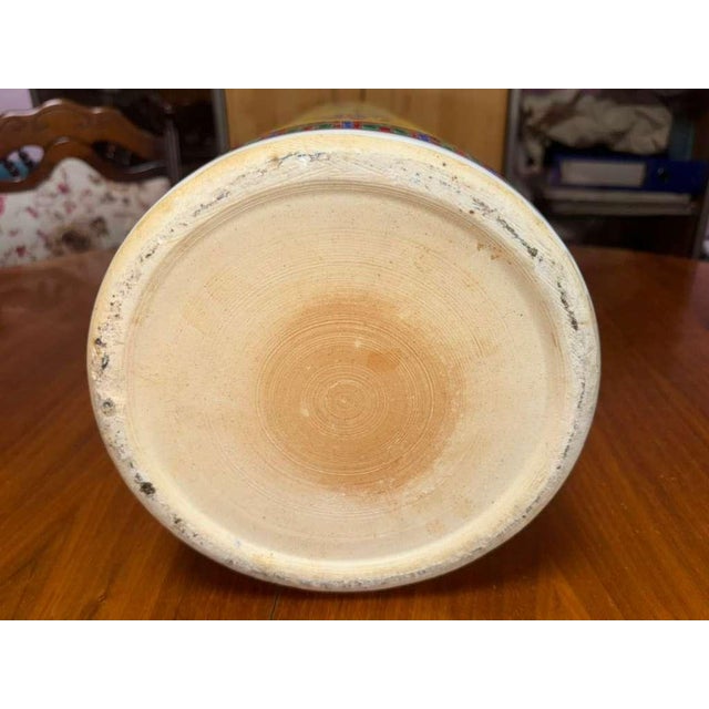 Chinese Monumental Chinese Yellow-Ground Enameled Porcelain Floor Vase With Shou Longevity Symbol, 19th Century. For Sale - Image 3 of 8