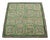 1920s Antique Hooked Square Rug in Beige and Green Geometric Patterns | Rug & Kilim For Sale - Image 5 of 7